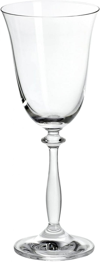 Bohemian Wine Glass w/Stem 6pc Set 250ml Angela Collection