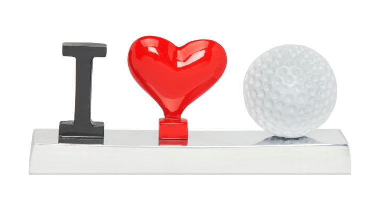 Shelf-Top Sign "I Love Golf"