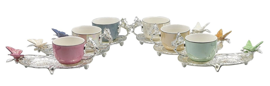 Multi-Color Butterfly Coffee Set